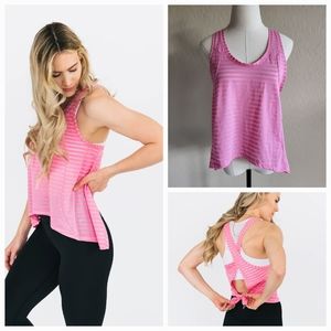 ⭐4/$20 Zyia Active Pink Nimbus Split Back Tank Small